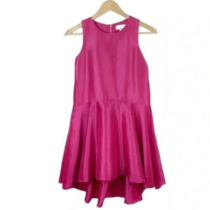 GB Girl’s Pink Satin Taffeta High-Low Drop-Waist Dress‎